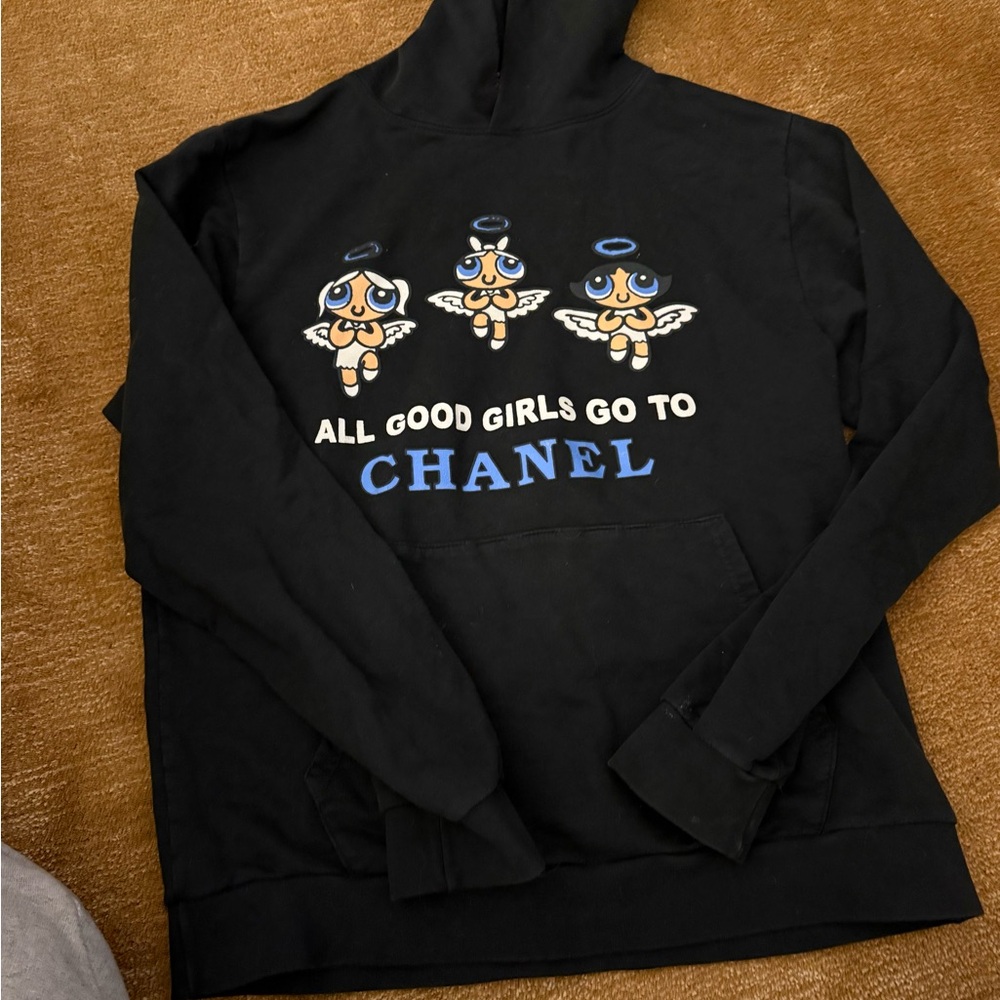 Mega Yacht Black 'All Good Girls Go To CHANEL' Graphic Hoodie
